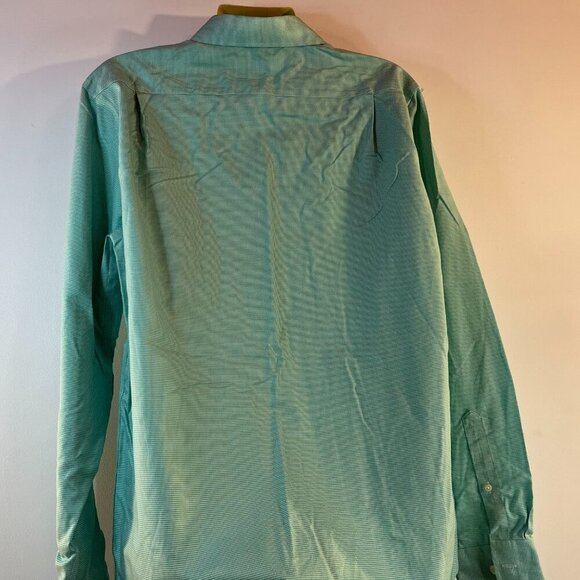 Pronto Uomo Men's Green Houndstooth Dress Shirt - Size 16.5 36-37 Tall - Picture 6 of 6